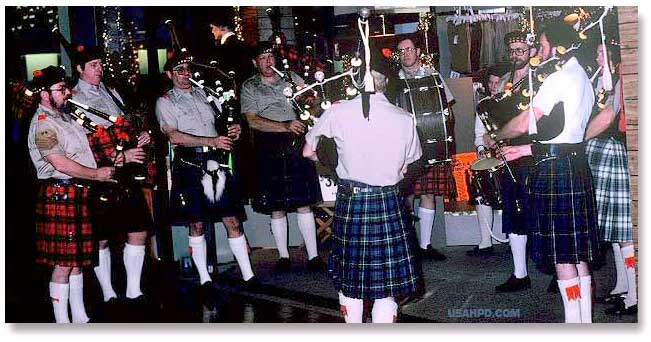 Atlanta bagpipers, circa 1981